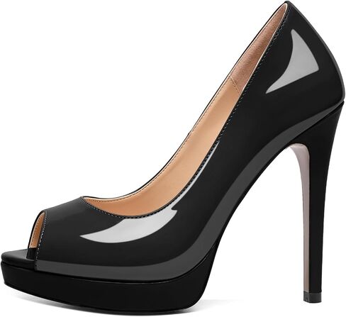 Joseywade Platform Stiletto Heels Peep Toe High Heel Pumps Women's 5 Inch Party Dance Dressy Slip On Shoes in Kuwait