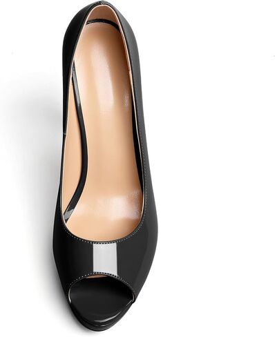 Joseywade Platform Stiletto Heels Peep Toe High Heel Pumps Women's 5 Inch Party Dance Dressy Slip On Shoes in Kuwait