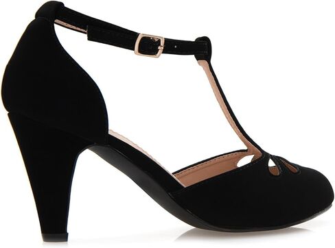 Olivia K Women's Low Heels Mary Jane Pumps - Adorable Vintage Shoes- Unique Round Toe Design with an Adjustable T Strap in Kuwait