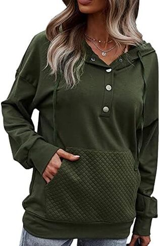 Tickled Teal Women's Long Sleeve Casual Loose Sweater Outerwear in Kuwait
