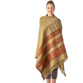 Om Shanti Crafts Meditation Shawl or Blanket, Exotic Shawl/Wrap, Oversize Scarf or Stole. Unisex