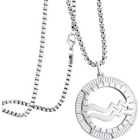 555Jewelry Stainless Steel Horoscope Zodiac Sign Necklace Pendant for Men & Women ‎ in Saudi Arabia