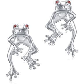 PYTALI Frog Earrings Sterling Silver Stud Earrings Cute Earrings for Teen Girls Earrings Jewelry Gift for Women