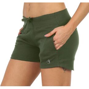icyzone Athletic Lounge Shorts for Women - Running Jogging Workout Sweat Shorts with Pockets 3''