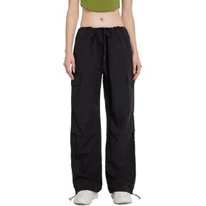ANNVA U.S.A. Parachute Pants for Women,Y2K Pants,Low Waisted Wide Leg Pants for Women Casual Pants Loose Fit-2023 Trendy in Kuwait