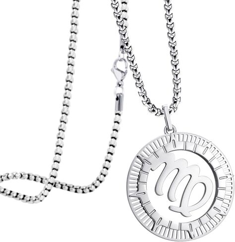 555Jewelry Stainless Steel Horoscope Zodiac Sign Necklace Pendant for Men & Women ‎ in Kuwait