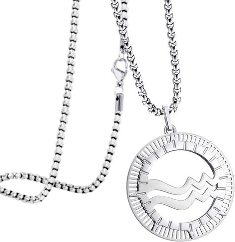 555Jewelry Stainless Steel Horoscope Zodiac Sign Necklace Pendant for Men & Women ‎ in Saudi Arabia