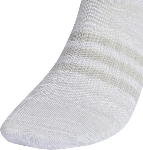 adidas Men's Superlite No Show Socks with Arch Compression (6-Pair), White/Wonder Silver/Onix Grey, Large in Saudi Arabia