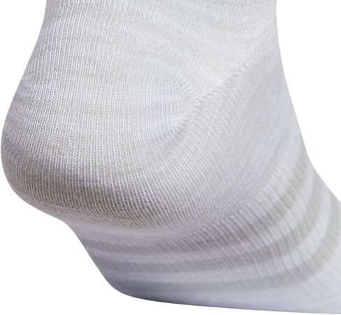 adidas Men's Superlite No Show Socks with Arch Compression (6-Pair), White/Wonder Silver/Onix Grey, Large in Saudi Arabia
