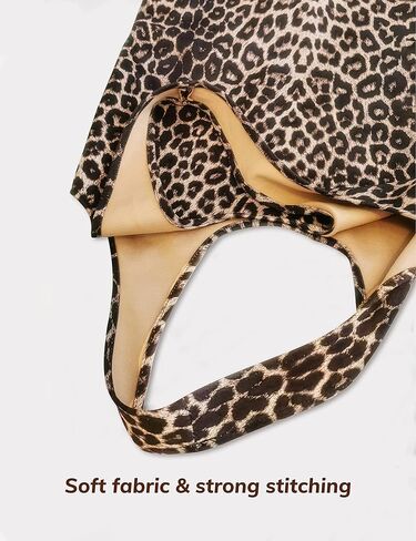 Heesch ليوبارد حمل حقيبة الفهد طباعة المتشرد حقيبة كبيرة حقيبة كتف حقيبة يد المرأة حقيبة تسوق من القماش النسيج حمل المحفظة in Kuwait
