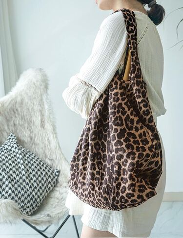 Heesch ليوبارد حمل حقيبة الفهد طباعة المتشرد حقيبة كبيرة حقيبة كتف حقيبة يد المرأة حقيبة تسوق من القماش النسيج حمل المحفظة in Kuwait