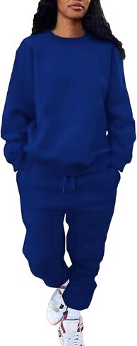 CYXKISS بدلات رياضية مخملية للنساء مجموعة SweatSuit قطعتين طويلة الأكمام عداء ببطء مجموعات الركض عادية 2 قطعة وتتسابق للنساء in Kuwait