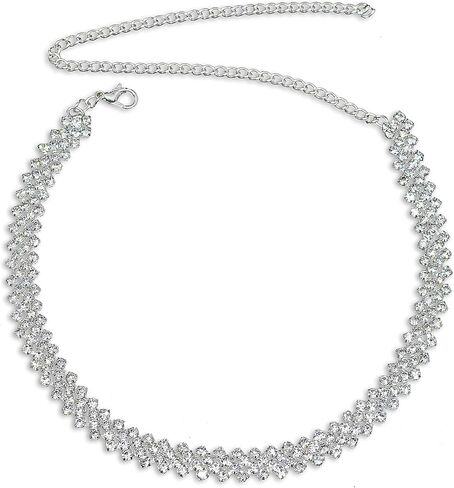 BOPOMOFO سباركلي حجر الراين قلادة كريستال الفراشة قلادة أنيقة تنس سلسلة حجر الراين سوار الزفاف زي وصيفة العروس للنساء والفتيات (الذهب) in Kuwait