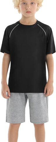 قمصان رياضية للأولاد من TELALEO مكونة من 5 قمصان رياضية للفتيات سريعة الجفاف وأكمام قصيرة وأكمام قصيرة للحماية من الأشعة فوق البنفسجية in Kuwait