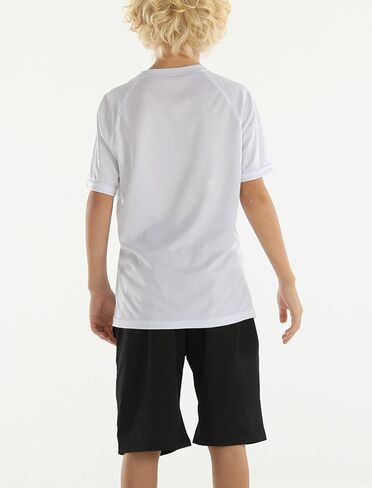 قمصان رياضية للأولاد من TELALEO مكونة من 5 قمصان رياضية للفتيات سريعة الجفاف وأكمام قصيرة وأكمام قصيرة للحماية من الأشعة فوق البنفسجية in Kuwait