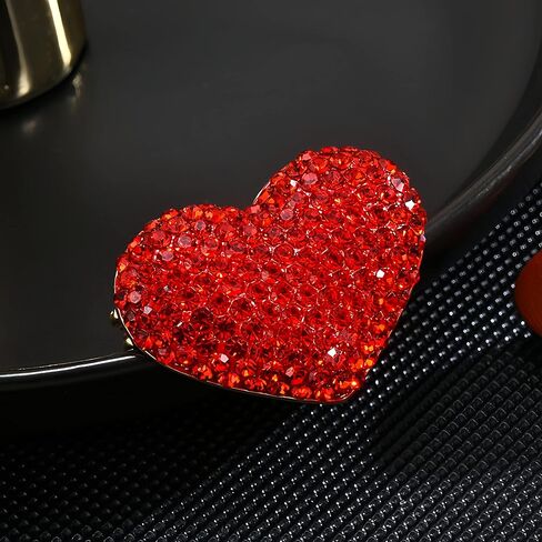 EMEGCY Heart Brooches for Women Girls Rhinestone Brooches Heart Lapel Pins Jewelry Gifts for Her in Kuwait