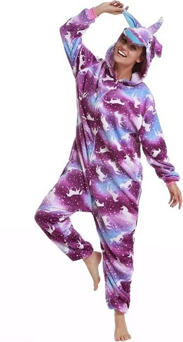 Unisex Unicorn Costumes Pyjamas, Adult Women Men Animal Cosplay Onesie in Kuwait