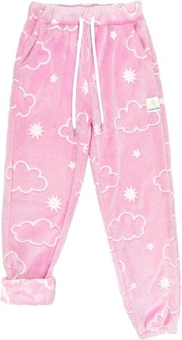 سراويل FINIZO النسائية ذات الحجم الكبير للشتاء مبطنة بصوف الشيربا، سراويل رياضية للركض in Kuwait