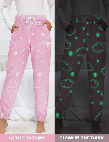 سراويل FINIZO النسائية ذات الحجم الكبير للشتاء مبطنة بصوف الشيربا، سراويل رياضية للركض in Kuwait