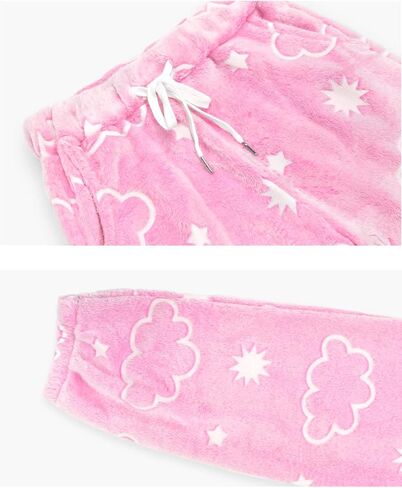 سراويل FINIZO النسائية ذات الحجم الكبير للشتاء مبطنة بصوف الشيربا، سراويل رياضية للركض in Kuwait