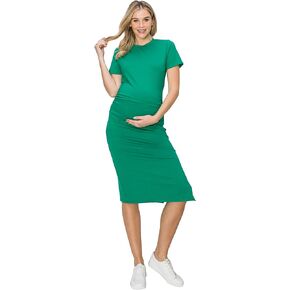 فستان My Bump للحمل من القطن كاجوال أساسي مع فتحة لجميع المناسبات (صنع في الولايات المتحدة الأمريكية)