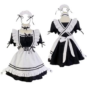 CarolynDesign Japanese Girl Anime Cosplay Costume Maid Ladies French Apron Apparel Set Sailor School JK Clothing in Saudi Arabia