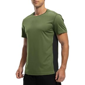 BASUDAM Men's Short Sleeve Shirts Quick Dry Cool UPF 50+ Lightweight Athletic T-Shirts