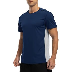 BASUDAM Men's Short Sleeve Shirts Quick Dry Cool UPF 50+ Lightweight Athletic T-Shirts