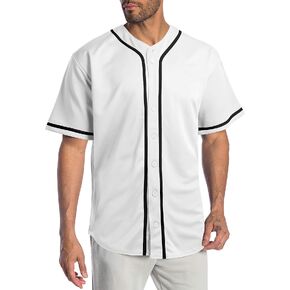 Hat and Beyond Mens Baseball Jersey Button Down Shirts Active Team Sports Uniforms