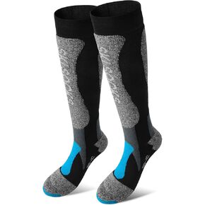 MCTi Ski Socks Thermolite Winter Thermal Snow Snowboard Hiking Over the Calf Long Socks 2 Pairs