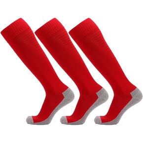 Fitliva Knee High Boot Socks for Men Women Cotton-Comfy-Multicolors (2/3 pairs)