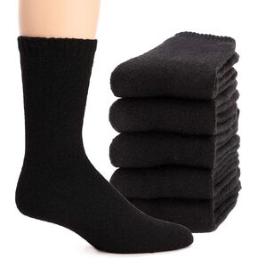 5 أزواج جوارب رجالي من الصوف ميرينو للتنزه سيرًا على الأقدام سميكة ودافئة للشتاء حراري ثقيل التمهيد جوارب ناعمة مريحة للهدايا 5 أزواج للطقس البارد in Kuwait