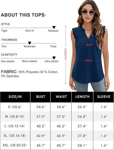 Blingfit Women's Dressy Casual Sleeveless Blouses V Neck Lace Guipure Tank Tops Summer Solid/Floral Tunic Shirts in Saudi Arabia