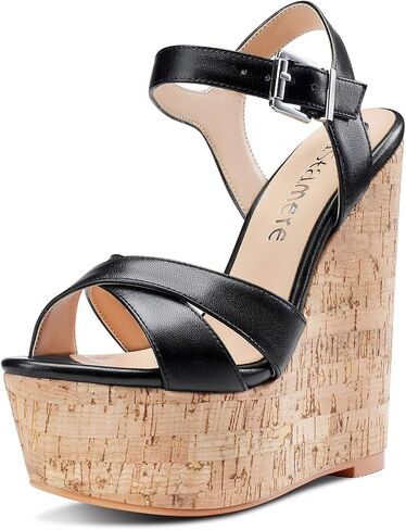 Castamere إمرأة عالية الكعب منصة إسفين كعب الصنادل Slingback مثير الكاحل حزام المفتوحة تو 16 سنتيمتر الكعوب in Kuwait