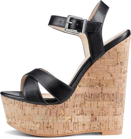 Castamere إمرأة عالية الكعب منصة إسفين كعب الصنادل Slingback مثير الكاحل حزام المفتوحة تو 16 سنتيمتر الكعوب in Kuwait