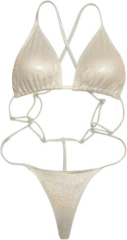 YIMISAN Women's Sexy One Piece Sling Bikini High Cut Cheeky Swimsuit Thong Bathing Suits in Saudi Arabia