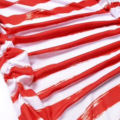 فستان GINKANA للحوامل بأكمام قصيرة وجوانب مكشكشة، ملابس حمل كاجوال in Kuwait