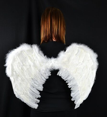 Touch of Nature® - Adult Angel Wings - 22" by 22" - Feather Wings - White Angel Wings - Costume Accessories in Saudi Arabia