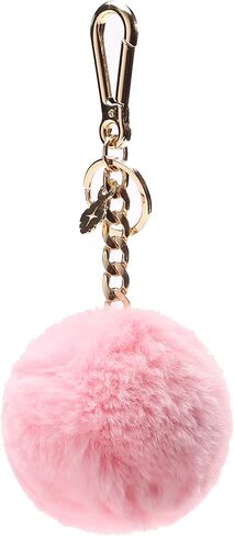 إكسسوارات سلسلة مفاتيح Miss fong Pom Pom للنساء، حقيبة ساحرة من الفرو على شكل كرة منتفخة in Kuwait