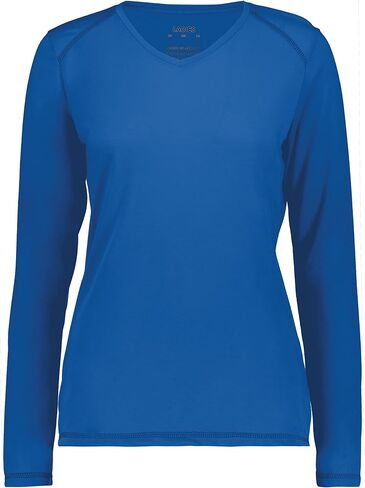 تي شيرت Augusta Sportswear للسيدات بأكمام طويلة مصنوع من البوليستر فائق النعومة in Kuwait