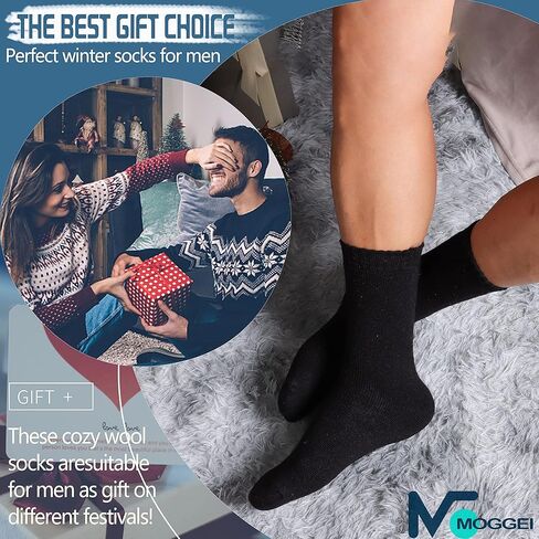 5 أزواج جوارب رجالي من الصوف ميرينو للتنزه سيرًا على الأقدام سميكة ودافئة للشتاء حراري ثقيل التمهيد جوارب ناعمة مريحة للهدايا 5 أزواج للطقس البارد in Kuwait