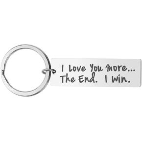 سلاسل مفاتيح هدايا ملهمة I Love You More لعيد الميلاد والذكرى السنوية والتخرج للأزواج والنساء