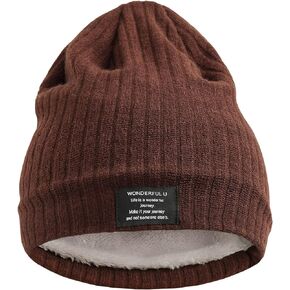 قبعة شتوية للرجال من Onvavient قبعة شتوية دافئة للرجال والنساء والأولاد قبعة محبوكة مع بطانة ناعمة in Kuwait