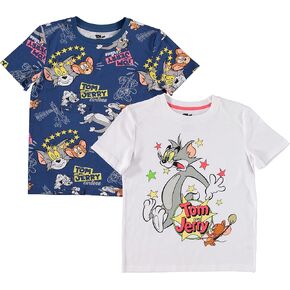 قمصان Tom & Jerry Battle للأولاد - قطعتان من تي شيرتات Tom and Jerry الكرتونية - جميعها ورسومات in Kuwait