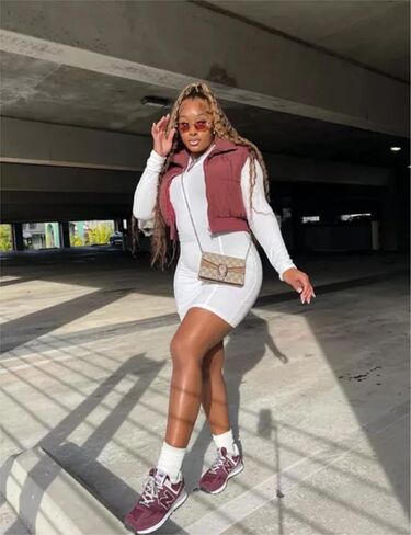 Dqbeng Puffer Vest Women Zip Up Stand Collar Sleeveless Outerwear Cropped Puffer Vest Padded Gilet in Kuwait