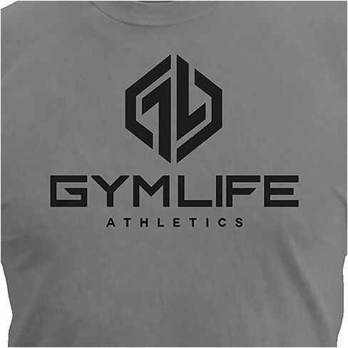 GYM LIFE Men's Power Up Athletic Performance Short Sleeve Workout T-Shirt, Black in Kuwait