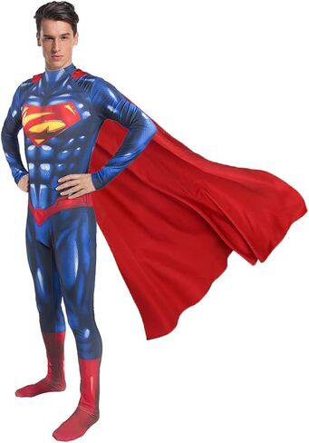 EOILFM هالوين ديلوكس خارقة زي تأثيري البدلة Zentai ارتداءها بذلة عباءة نمط ثلاثية الأبعاد للأطفال الكبار in Kuwait