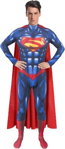 EOILFM هالوين ديلوكس خارقة زي تأثيري البدلة Zentai ارتداءها بذلة عباءة نمط ثلاثية الأبعاد للأطفال الكبار in Kuwait