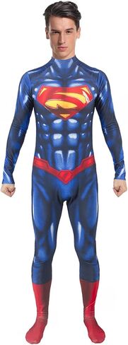 EOILFM هالوين ديلوكس خارقة زي تأثيري البدلة Zentai ارتداءها بذلة عباءة نمط ثلاثية الأبعاد للأطفال الكبار in Kuwait