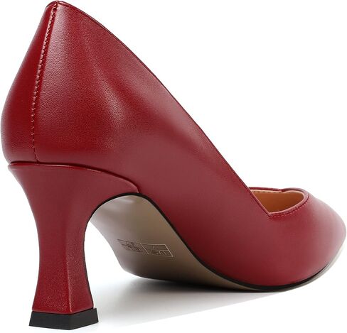 NUMALEO Womens Pointed Toe Sexy Slip On Solid Party Spool Mid Heel Pumps Shoes 2.5 Inch in Kuwait